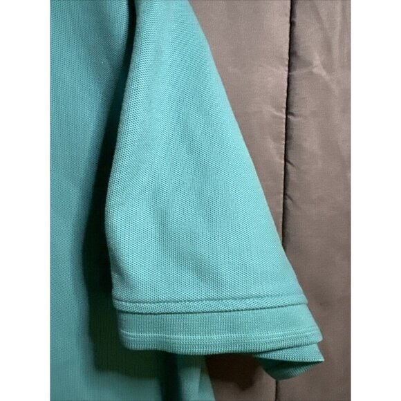 LL Bean 233437 Polo Shirt Mens Large Green Traditional Fit BACK COLLAR STAIN - Picture 6 of 11